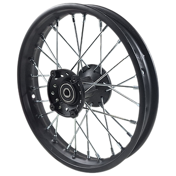 Jante Dianteira 12" (Preta) - (1.40x12'' / eixo 12mm) - Tox Jumper (MD06) - MX110